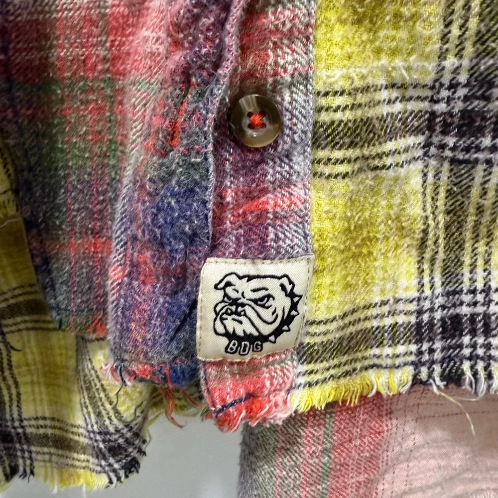 Urban Outfitters 
BDG Red, yellow and Blue Patchwork Plaid Shirt XS - Picture 11 of 16
